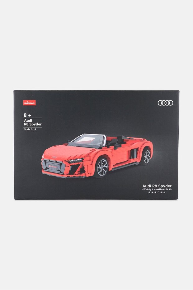 1440-Piece Audi R8 Spyder Toy Car Building Blocks, Red