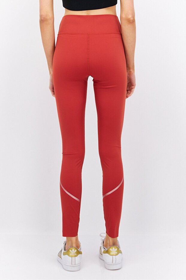 Women Solid Pull On Leggings, Rust - 2