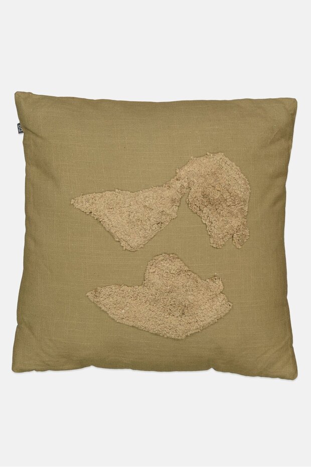 Textured Removable Cover Cushion 45 x 45 cm, Olive