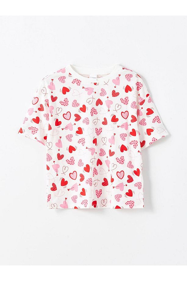 LCW Kids Bisiklet Yaka Kız Çocuk Şortlu Pijama Takımı - 2
