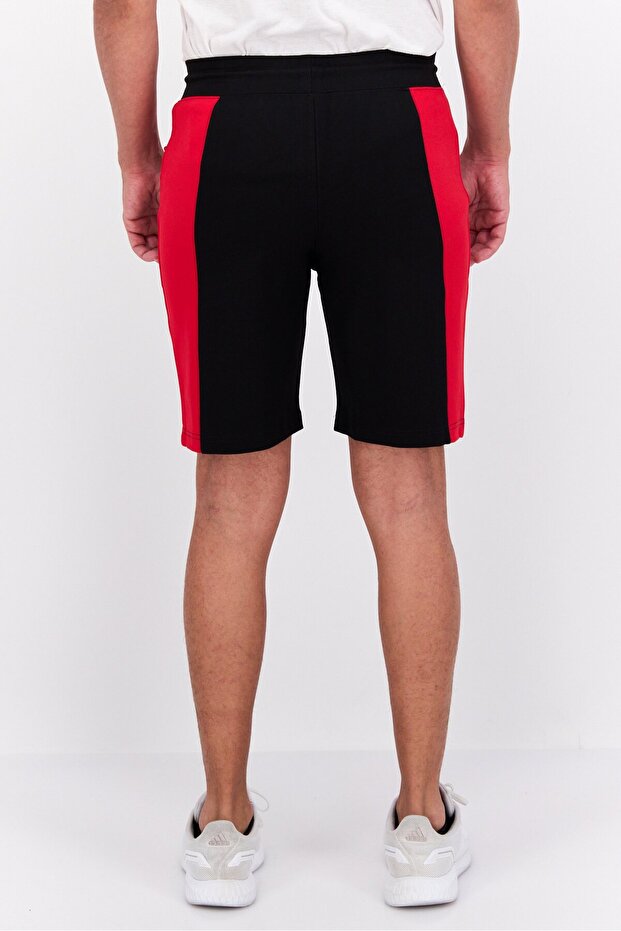 شورت رجالي أساسي برباط متعدد الألوان، أحمر - 3