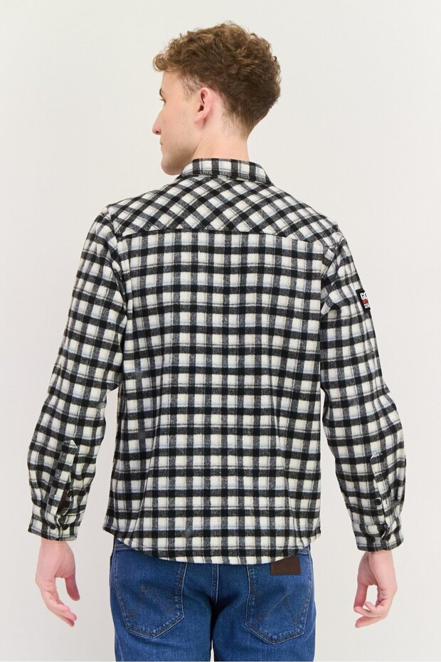 قميص جاكيت منقوش للرجال، متعدد الألوان - 3