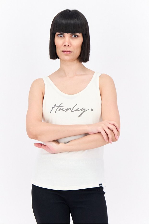Women Sportswear Fit Sleeveless Outdoor Tank Top, Cream