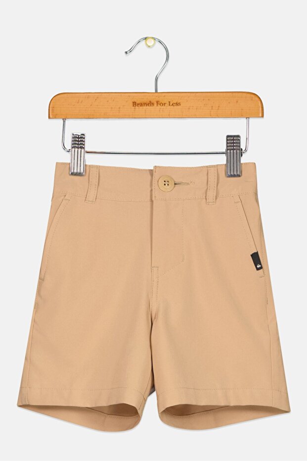 شورت سادة للأولاد الصغار، لون بني - 1