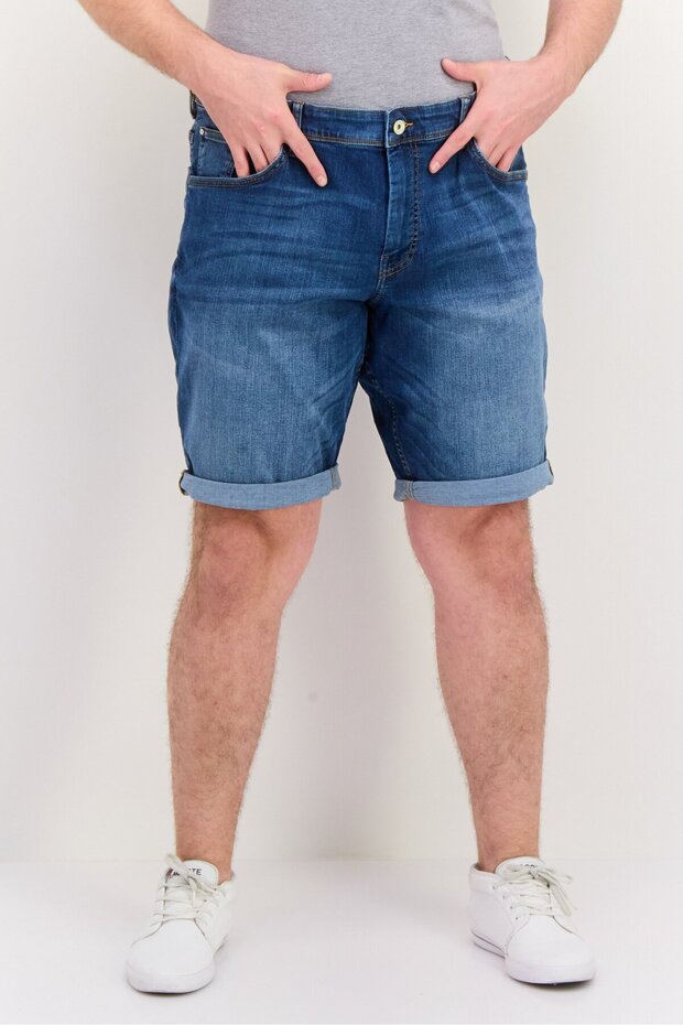 شورت جينز رجالي سادة، أزرق - 1