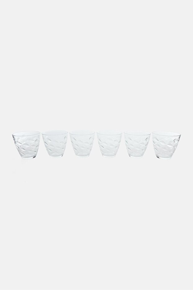6 Pcs Bormioli Rocco Rock Bar Stackable Glasses, Transparent