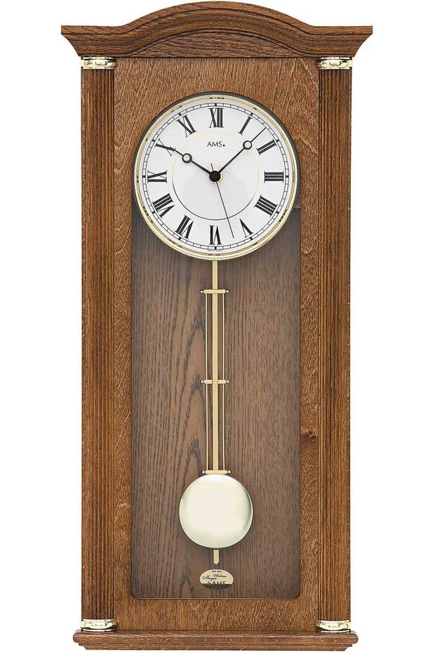 Ceas de perete 5014/4, cuarț, alb, analogic, rustic - 1