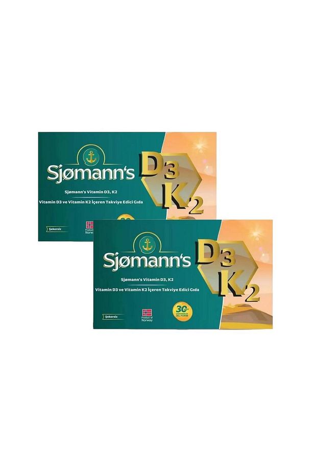 Sjomann’s Vitamin D3 Ve K2 Çiğnenebilir Jel Form 30 Adet X 2 - 1