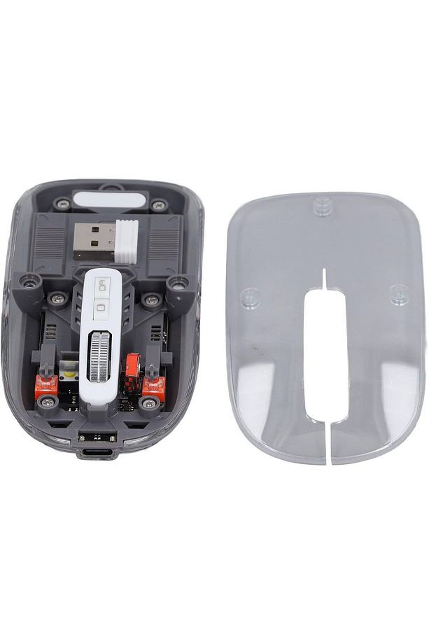Şeffaf Kablosuz Mouse Sessiz Tuş 3 DPI Modu Çift Bağlantı Ergonomik 180 Saat Kullanım - 3