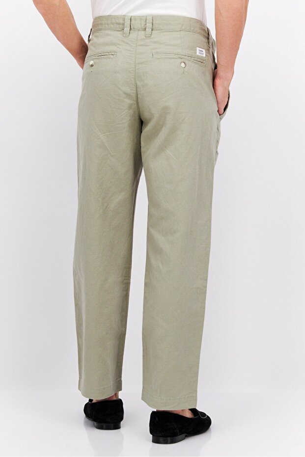 Men Straight Leg Solid Jogger Pants, Light Olive - 4