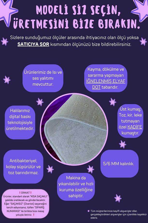 Dot Tabanlı yıkanabilir, leke tutmayan halı - 5