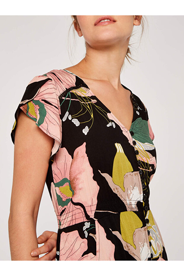 Maxikleid mit Blumenmuster - 3