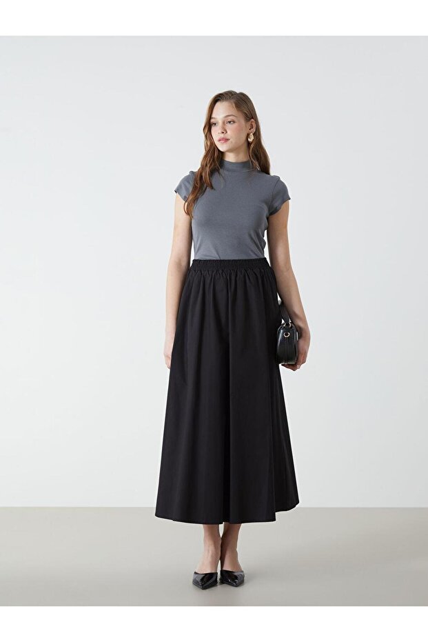 Lcw Modest Women's Flared Skirt with Elastic Waist (S5)