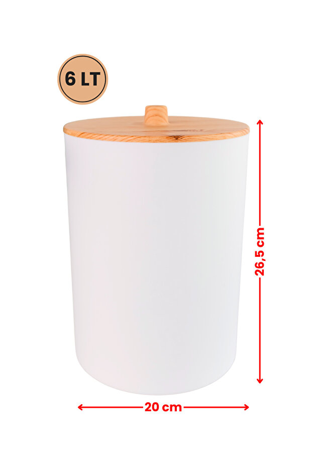 Bambu Desenli Mutfak Banyo Çöp Kovası - 4