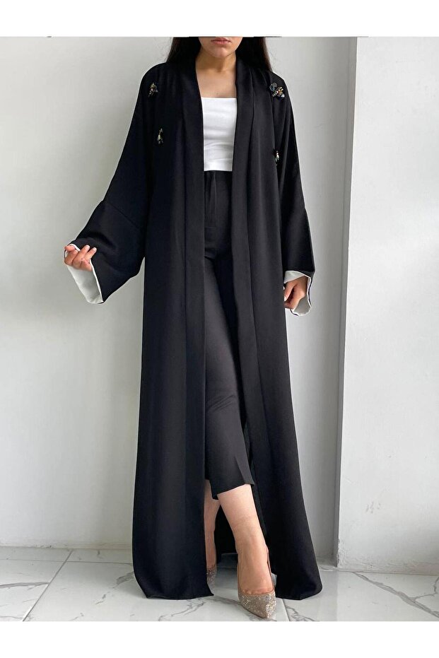Siyah Ebrar Abaya - 5