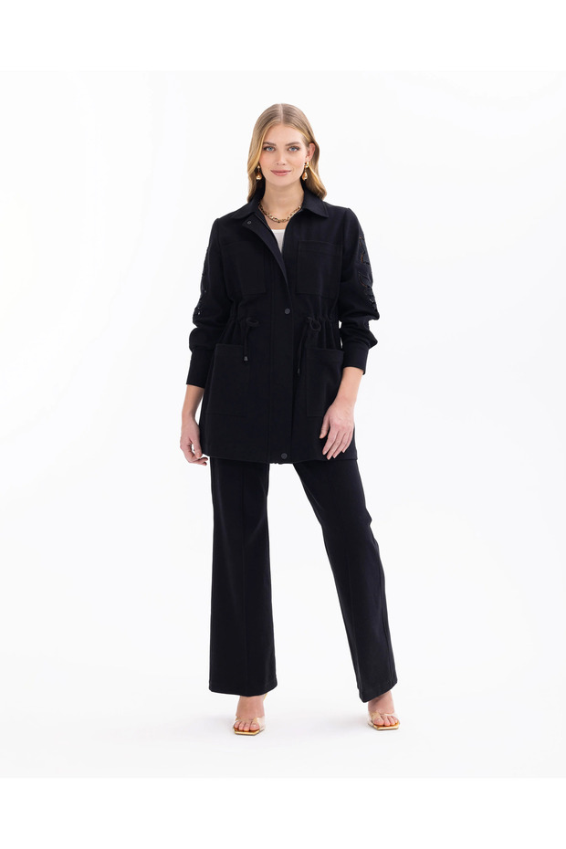 Düğmeli Jean Pantolon - 1