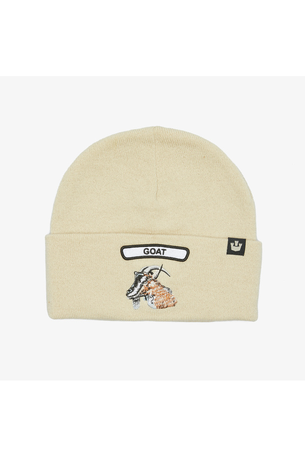 107-1804 Soft Rock Goat Unisex Cream Beanie