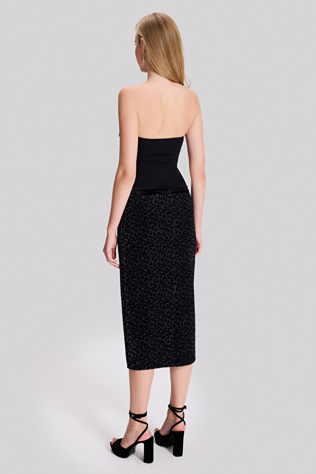 Fusta creion cu model leopard - 4