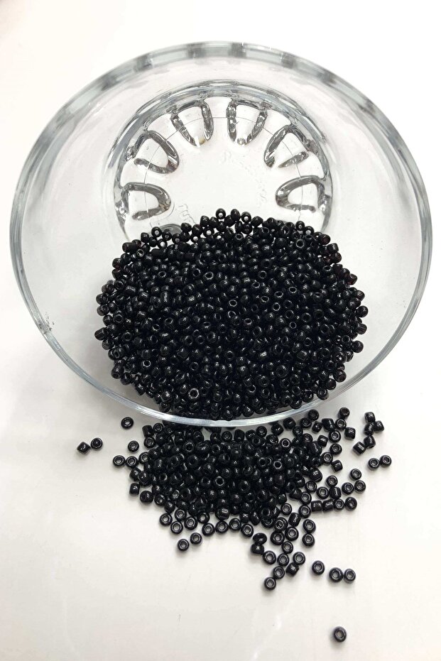 Black Sand Beads Medium Size 3 mm 50 Gr