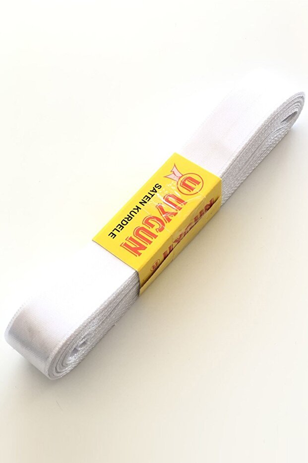 White Color Satin Ribbon 2 cm