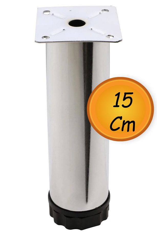 Hobit Ayarlanabilir Metal 15 Cm Krom Mobilya Kanepe Koltuk Baza Yükseltici Destek Ayağı Ayakları. - 1