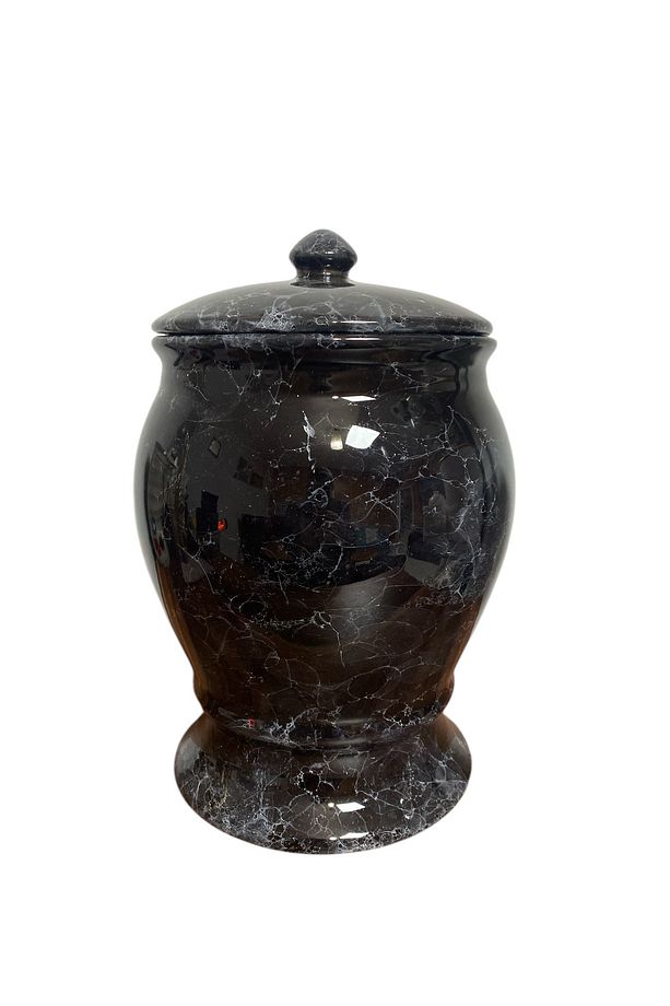 Red Seramik Naomi Collection Tekli Çöp Kovası Siyah-Beya - 1