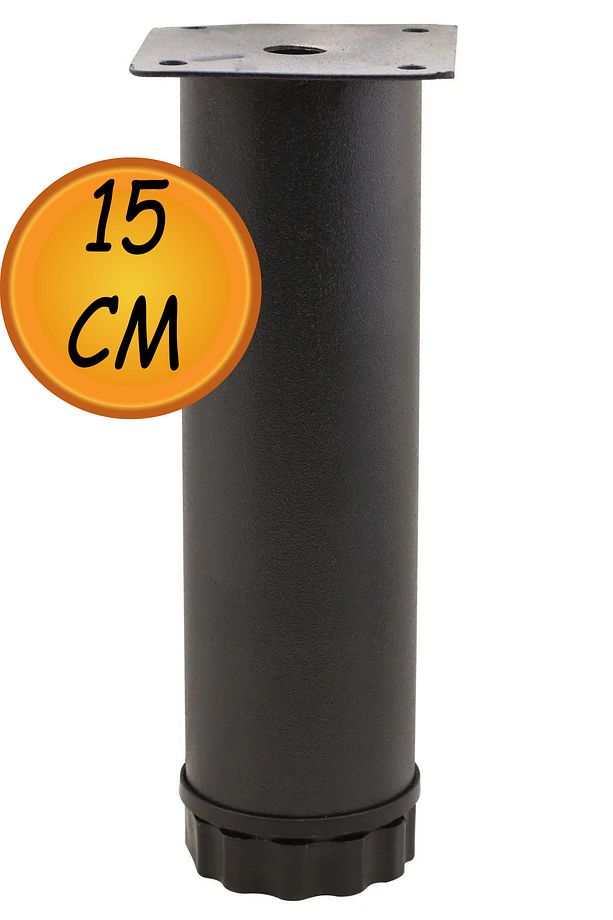 Hobit Ayarlanabilir Metal 15 Cm Siyah Mobilya Kanepe Koltuk Baza Yükseltici Destek Ayağı Ayakları. - 1