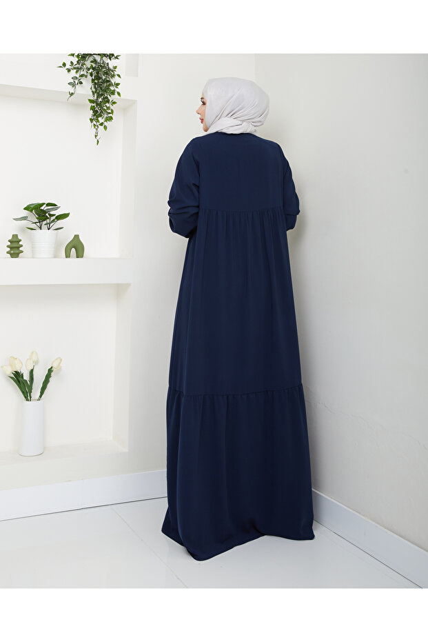 Düğmeli elbise/ferace - 5