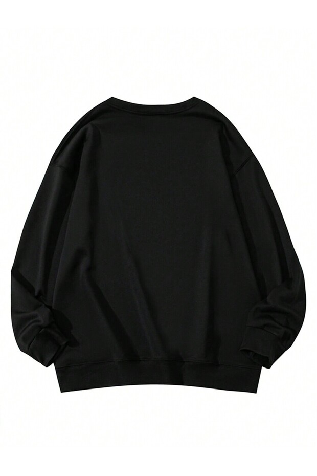 Σειρά Coke Solid Drop Shoulder Oversized Pullover - 2