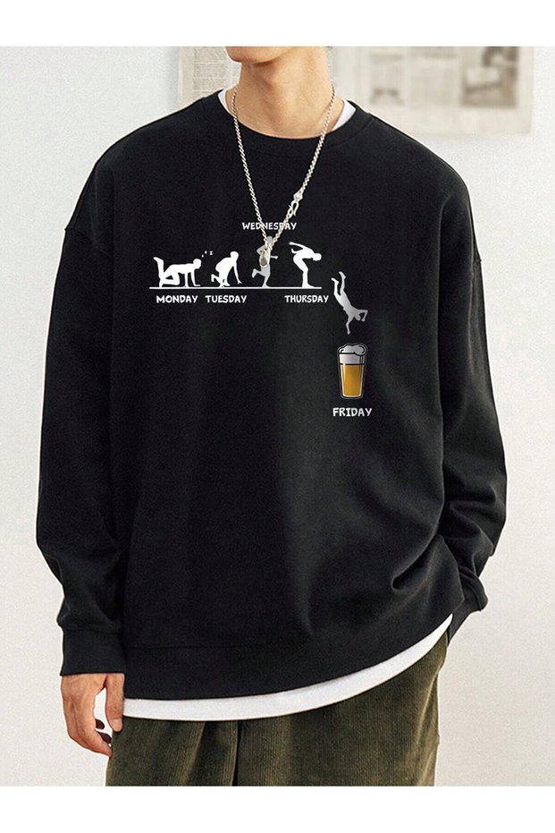 Women'S/Men's Unisex Stylish Comfortable Cotton Special Design Sweatshirt 5374