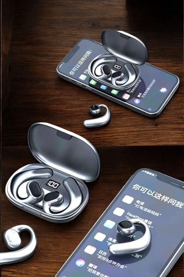 Bluetooth Kulaklık Oyuncu Kulaklığı Küpe Görünümlü Dijital Göstergeli - 5