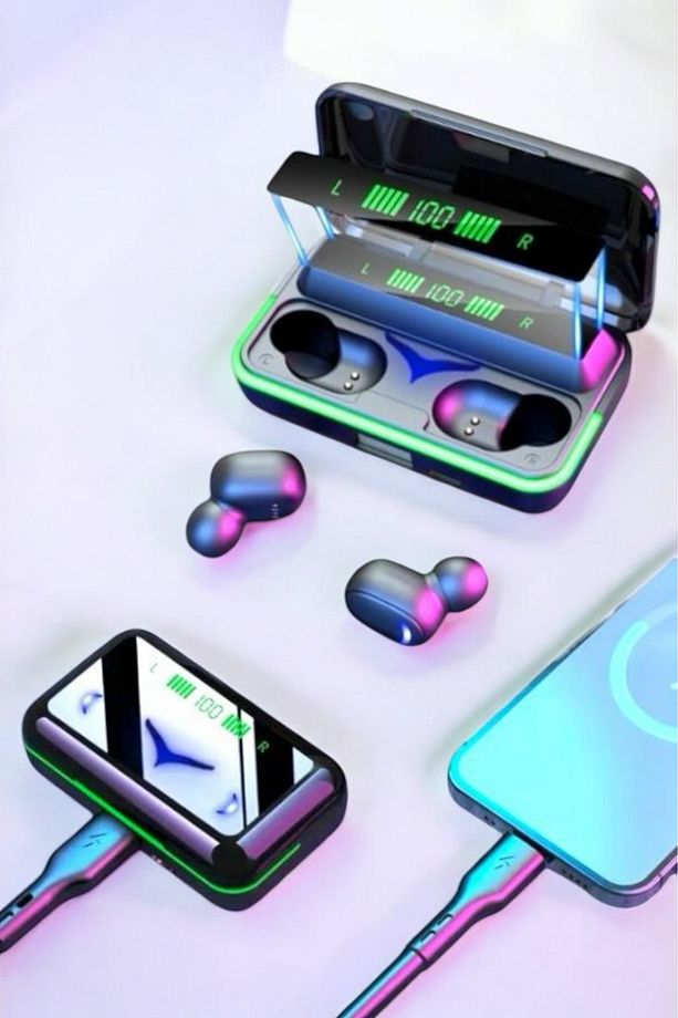 Powerbank Özellikli Kablosuz Bluetooth Kulaklık RGB Işıklı - 4