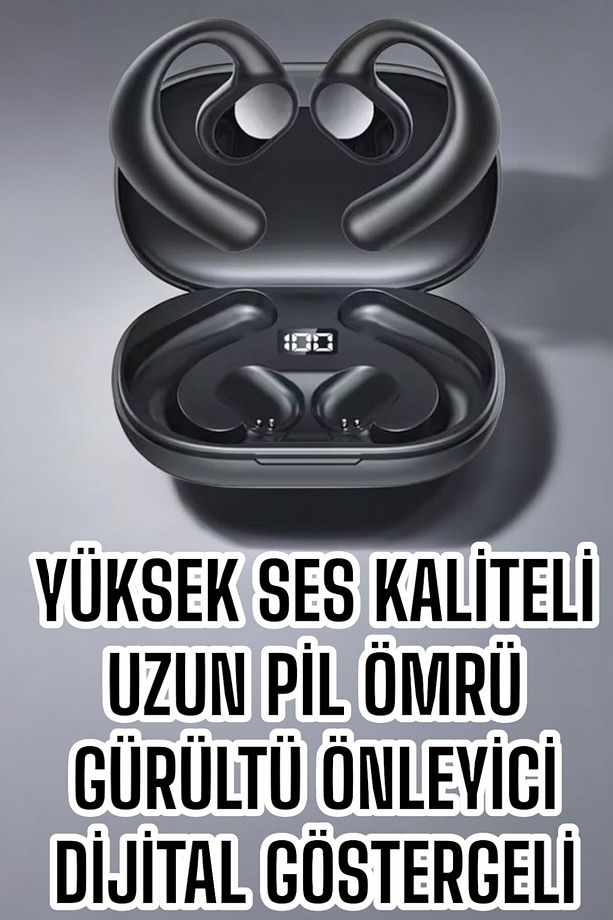 Bluetooth Kulaklık Oyuncu Kulaklığı Küpe Görünümlü Dijital Göstergeli - 3