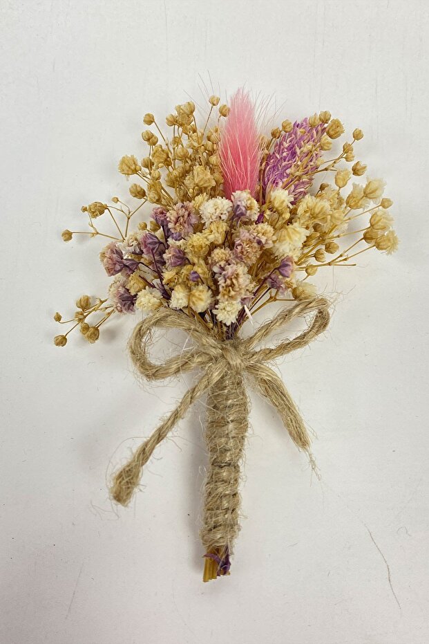 Kuru Çiçekli Damat Ve Sağdıç Yaka Çiçeği - 1