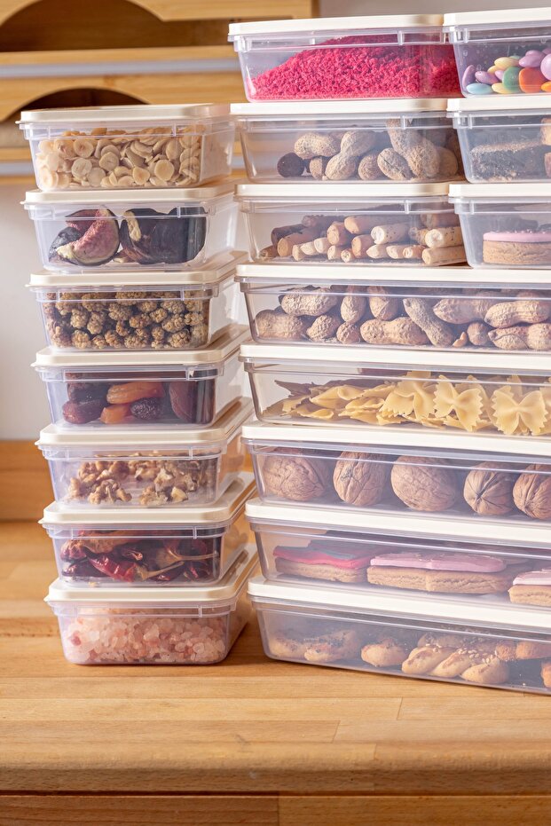 Freshbox Set of 24 - Cream Storage Container Suitable for Microwave and Diffraction - 4