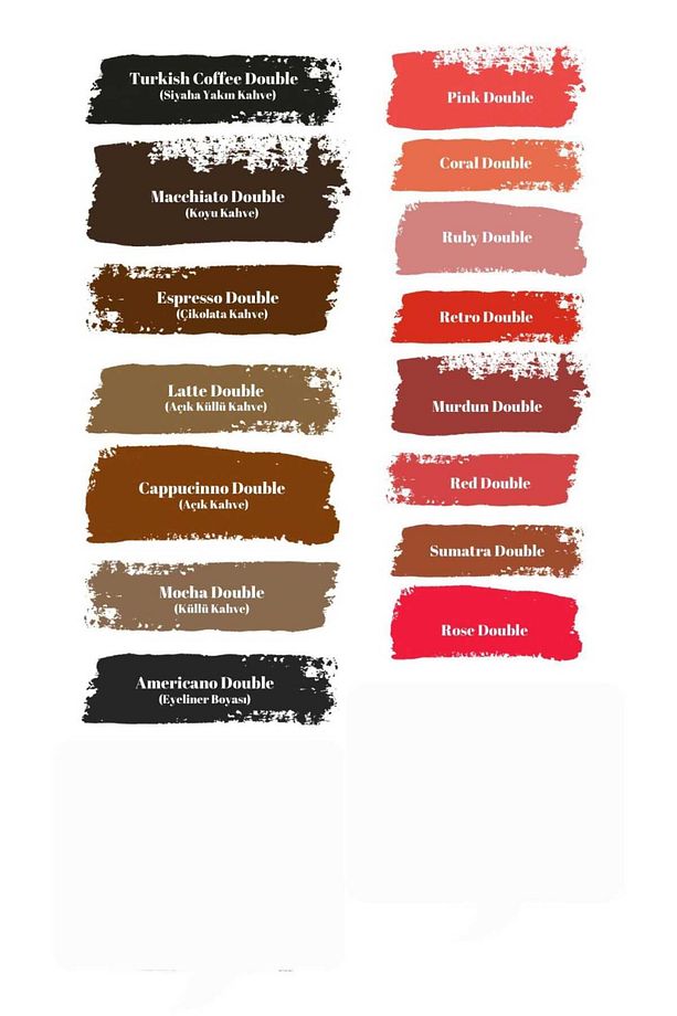 15 Adet 20 ml Tüm Renkler Kalıcı Makyaj Ve Microblading Pigment Seti - 1