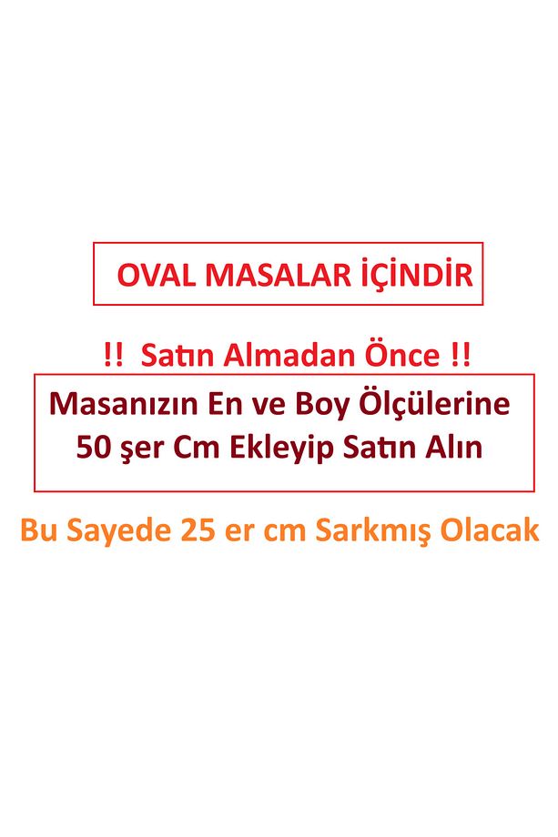 Simli Dertsiz Oval Masa Örtüsü Gri - 4
