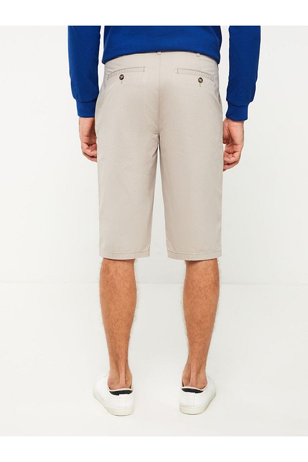 LCWAIKIKI Basic Standart Kalıp Gabardin Erkek Bermuda Şort - 4