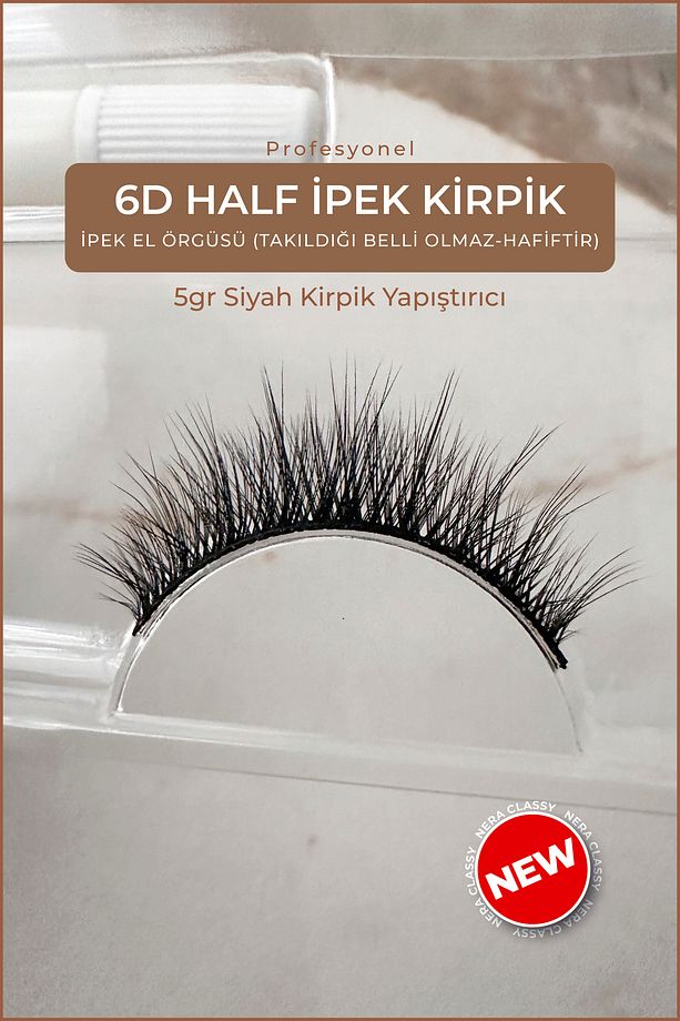 Doğal, İpek Kısa Takma Kirpik + Göz Kalemi Hediyesi ile - 1