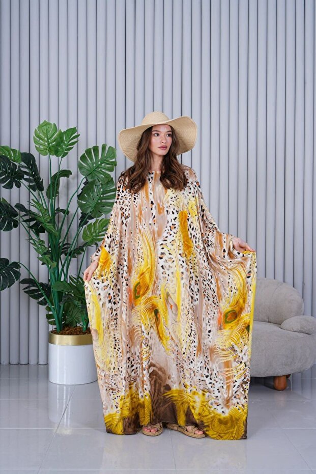 فستان قياسي بنمط استوائي - 4