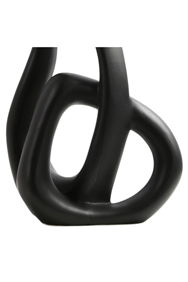 Nordic Ceramic Twist Vase Black - 7