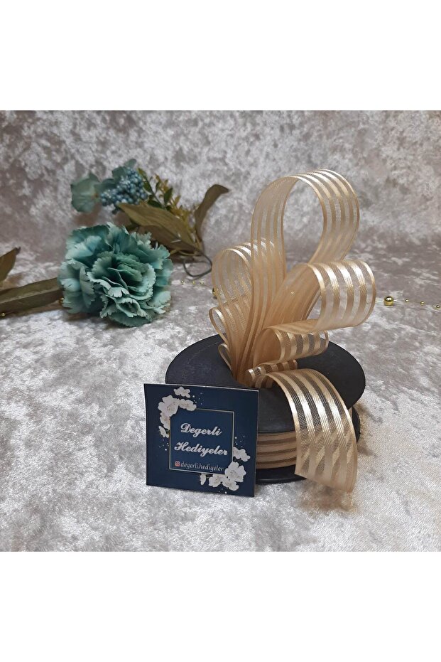 2.5 cm strip chiffon capichino ribbon 20 mt.