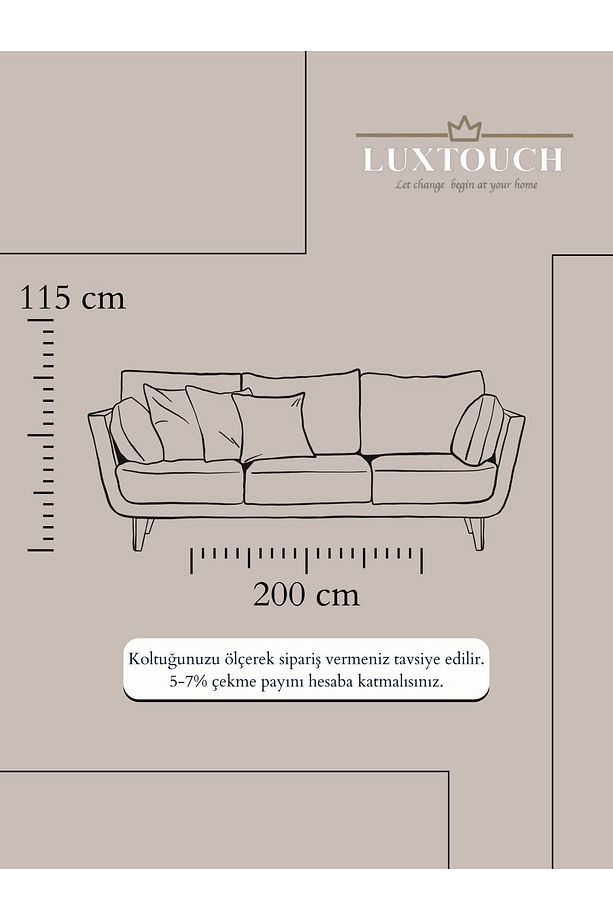 Liva Ponponlu Sarı 2 Adet Koltuk Örtüsü 115x200 Cm Kanepe Divan Çekyat Berjer Örtüsü Püsküllü - 5
