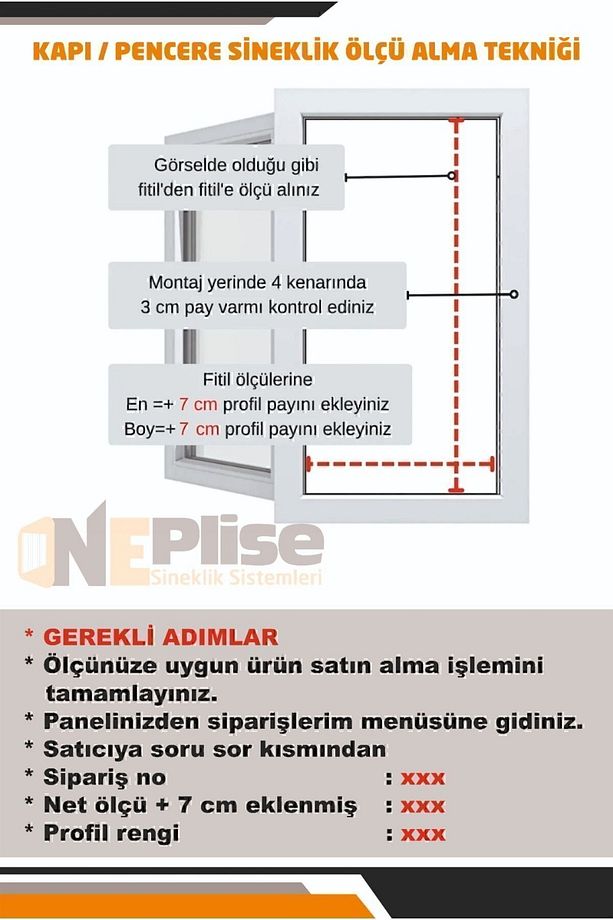Plise Pileli Sürgülü Kapı Sinekliği Plisecim( Demir Kapı,pimapen Kapı Vs)kapı Için Sineklik - 5