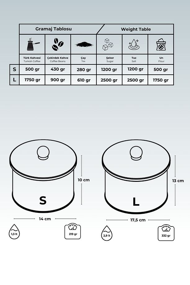 Mosaic Desenli Metal Saklama Kabı Seti - 2'li Set (1,3 LT - 2,9 LT) Erb53u1 - 2