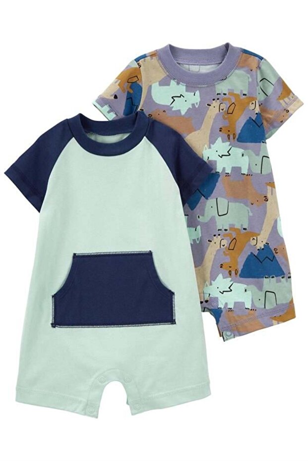 Carters Erkek Bebek 2'li Tulum Set - 1