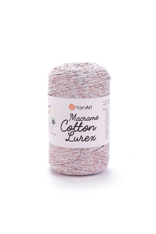 Macrame Cotton Lurex - Simli Makrome El Ör Gri-bakır Simli-727 - 1