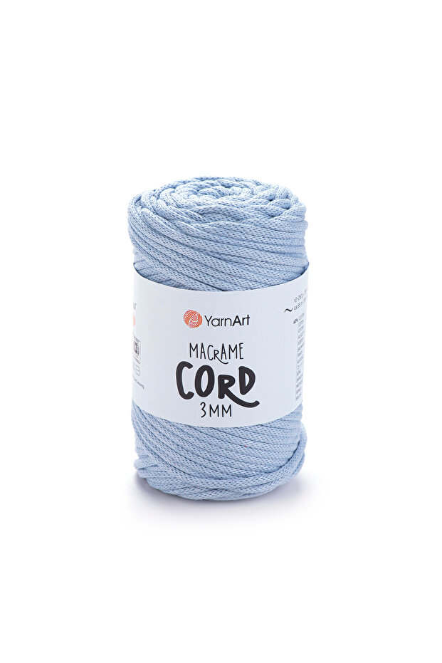 Macrame Cord 3 Mm - Macrame Hand Knitting Thread Baby Blue-760