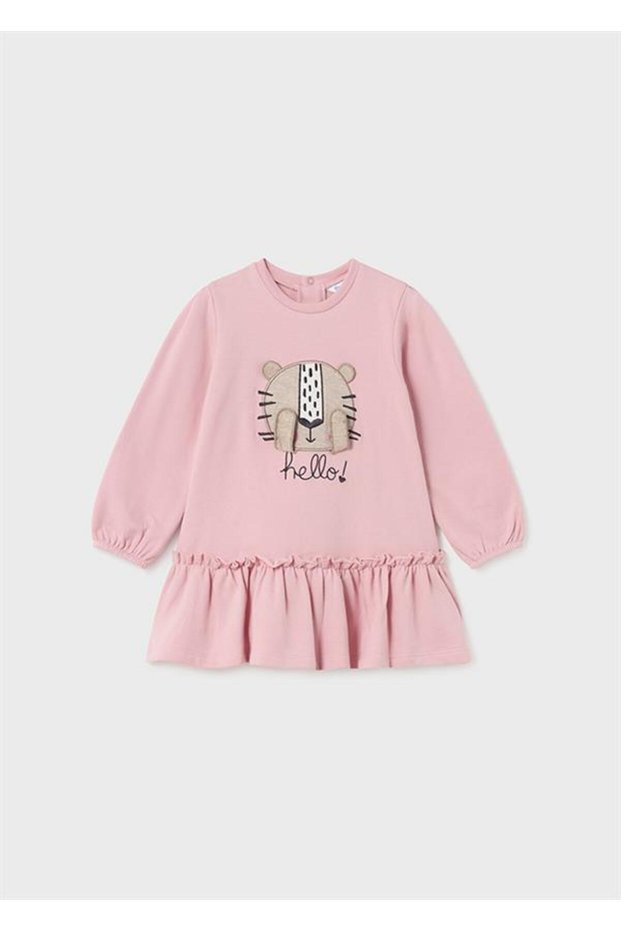 Baby Girl Dress with Cat Detail