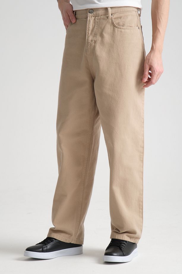 Canvas Pamuk Baggy Pantolon - 3